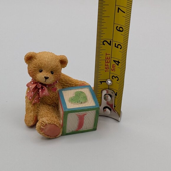 Cherished Teddies Bear with ABC "J" Block (158488J) 1995 - Picture 9 of 10